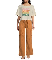 Roxy LA Linen Blend Cargo Pants