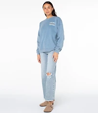 Roxy Lineup Long Sleeve Oversized Fleece Sweatshirt