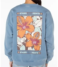 Roxy Lineup Long Sleeve Oversized Fleece Sweatshirt