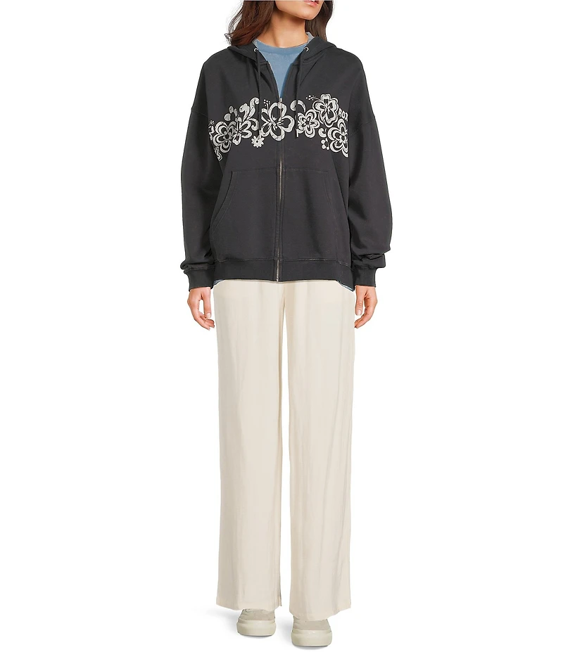 Roxy Lineup Long Sleeve Oversized Fleece Sweatshirt