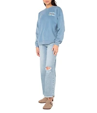 Roxy Lineup Long Sleeve Oversized Fleece Sweatshirt