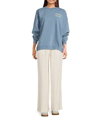 Roxy Lineup Long Sleeve Oversized Fleece Sweatshirt