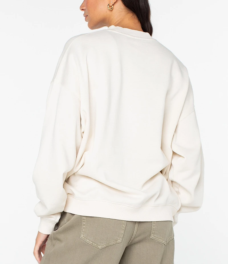Roxy Lineup Oversized Flower Graphic Sweatshirt