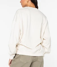 Roxy Lineup Oversized Flower Graphic Sweatshirt