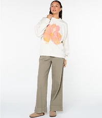 Roxy Lineup Oversized Flower Graphic Sweatshirt