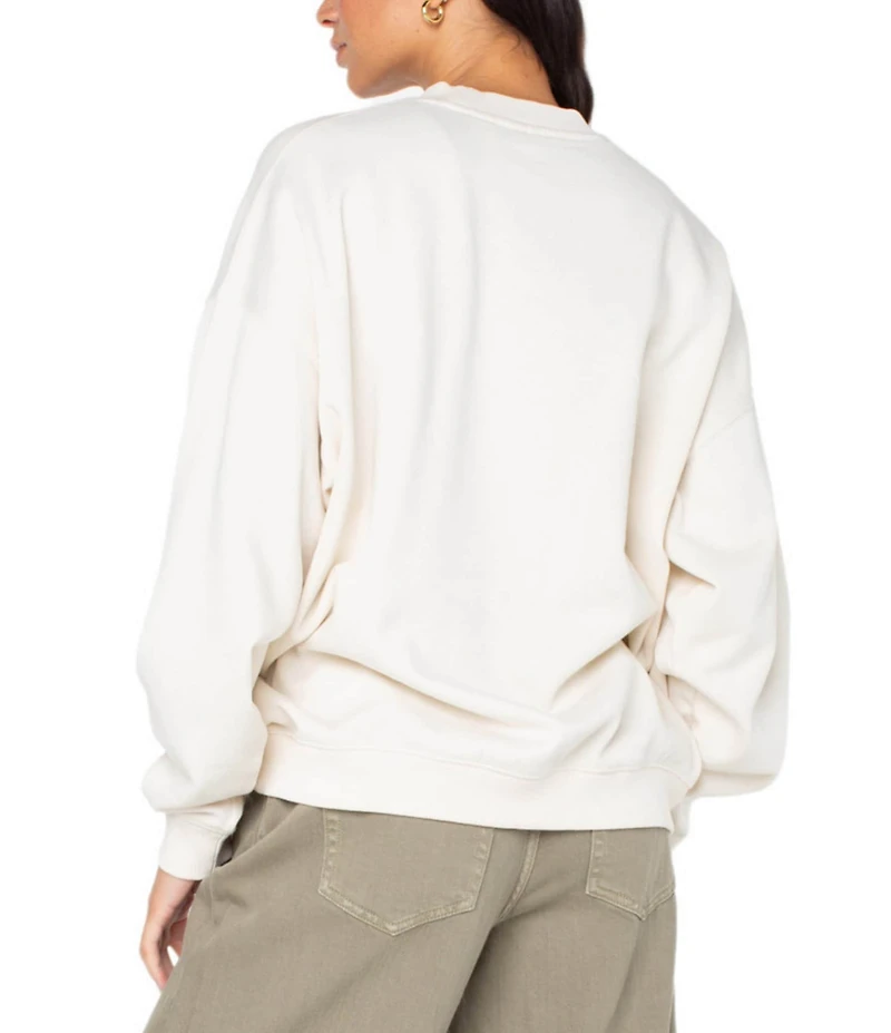 Roxy Lineup Oversized Flower Graphic Sweatshirt