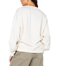 Roxy Lineup Oversized Flower Graphic Sweatshirt