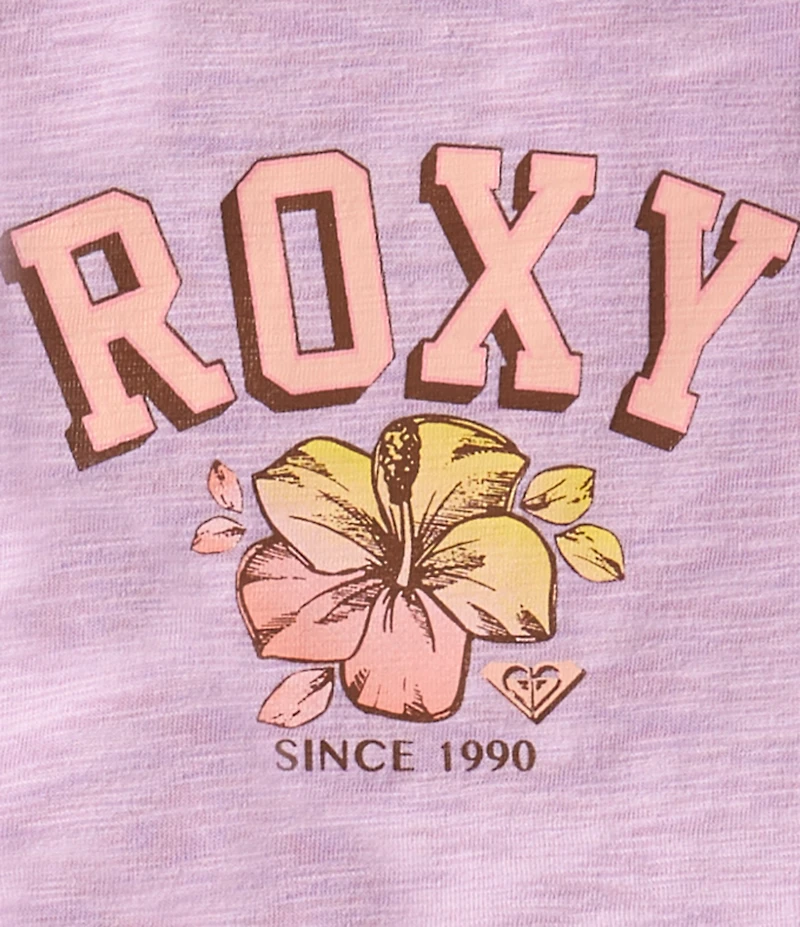 Roxy Little Girls Logo Top & Stripe Terry Short Set
