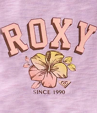 Roxy Little Girls Logo Top & Stripe Terry Short Set