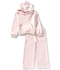 Roxy Little Girls Long Sleeve French Terry Hoodie & Flare Sweat Pant 2-Piece Set
