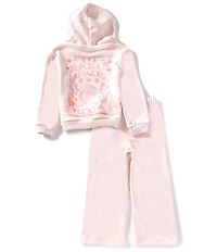 Roxy Little Girls Long Sleeve French Terry Hoodie & Flare Sweat Pant 2-Piece Set