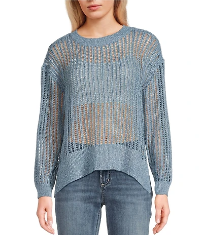 Roxy Long Sleeve Flipside Textured Boucle Knit Sweater