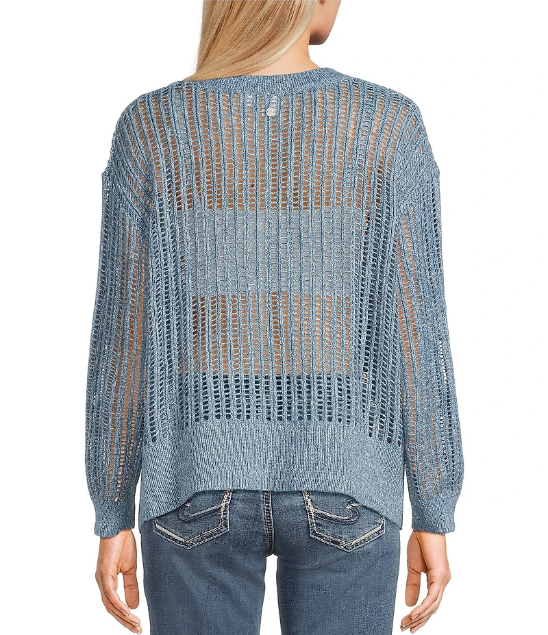 Roxy Long Sleeve Flipside Textured Boucle Knit Sweater