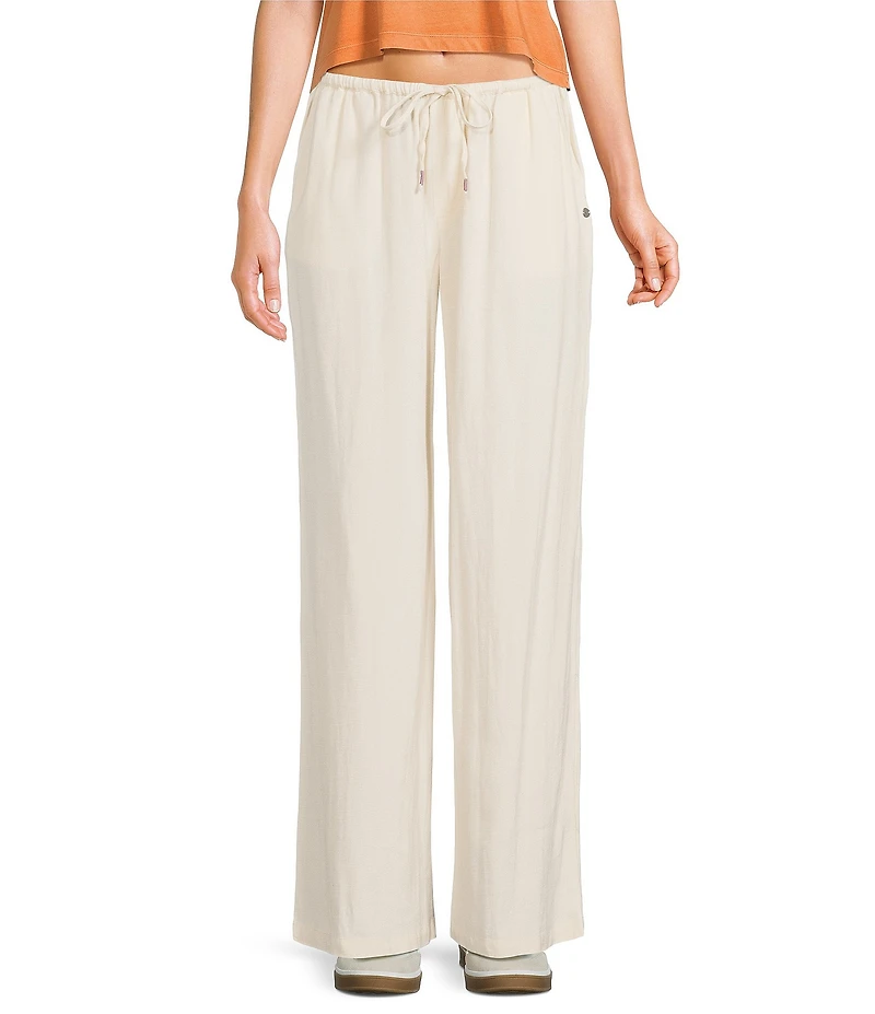 Roxy Lyla Low Rise Drawstring Pull-On Wide Leg Pants