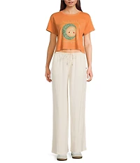 Roxy Lyla Low Rise Drawstring Pull-On Wide Leg Pants