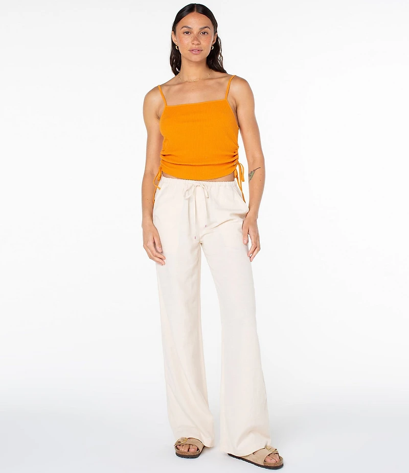 Roxy Lyla Low Rise Drawstring Pull-On Wide Leg Pants