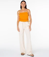 Roxy Lyla Low Rise Drawstring Pull-On Wide Leg Pants