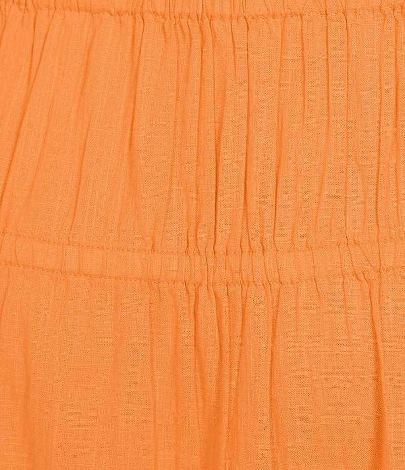 Roxy Malia Coordinating Solid Ruffle Tiered Midi Skirt