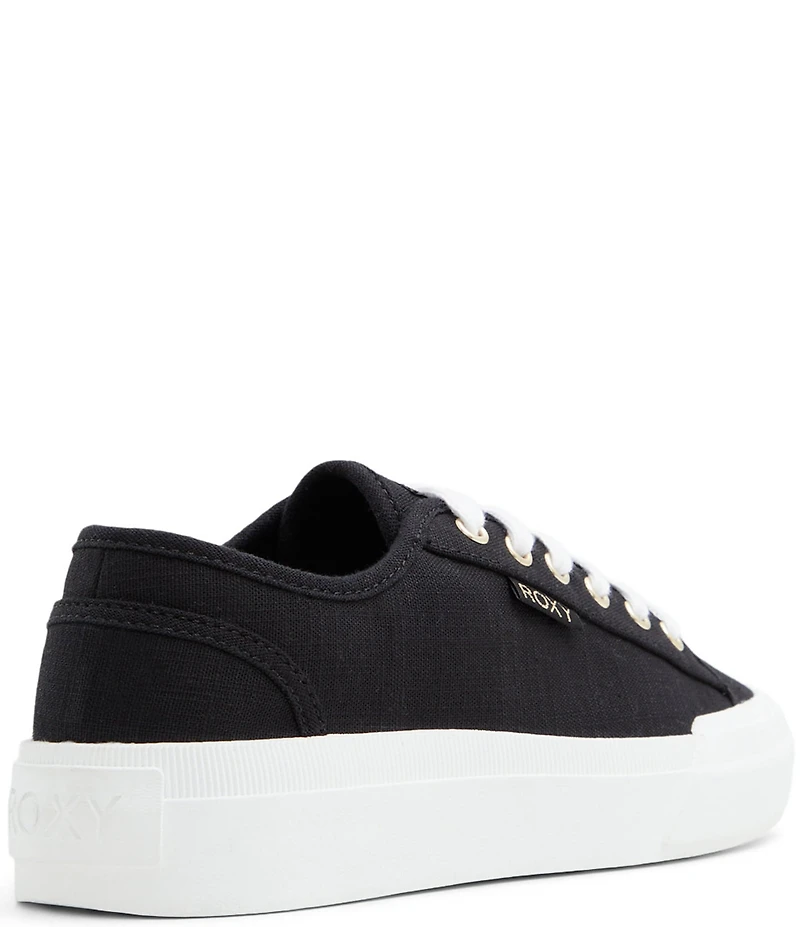 Roxy Marina Twill Lace Up Sneakers