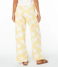 Roxy Mavericks Tropical Floral Printed Linen Blend Pants