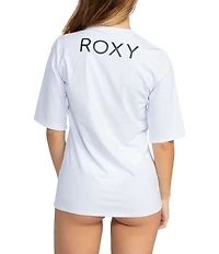 Roxy New Enjoy Crew Neck Short Sleeve Rash Guard Swim Cover-Up