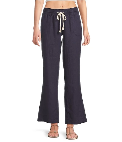 Roxy Oceanside Linen Blend Wide Leg Pants