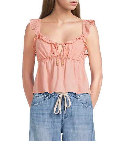 Roxy Plumeria Paradise Woven Tank Top