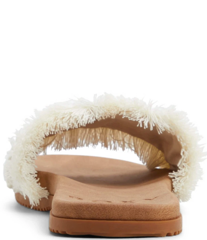 Roxy Positano Crochet Fringe Slide Sandals