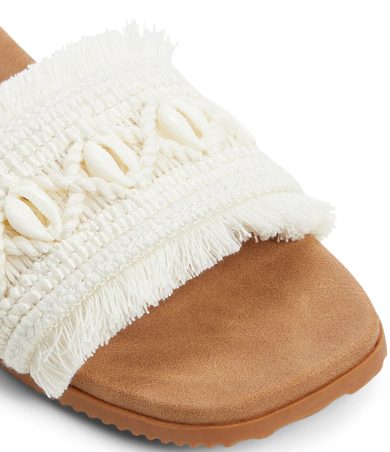 Roxy Positano Crochet Fringe Slide Sandals