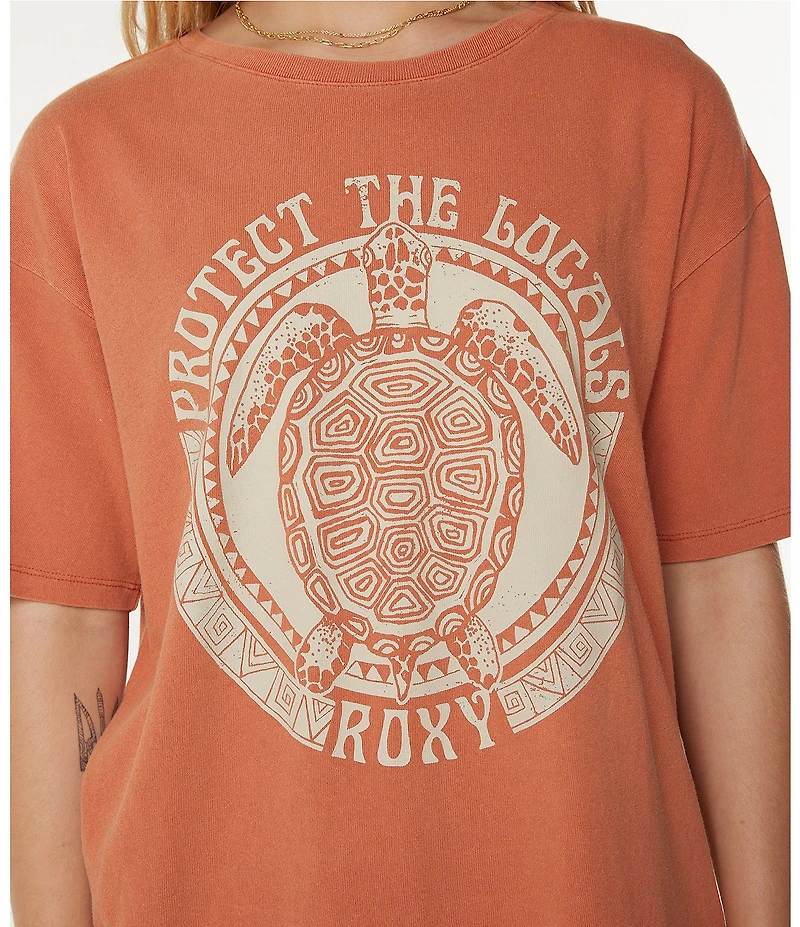Roxy Protect Locals Short Sleeve Gauze Boyfriend T-Shirt