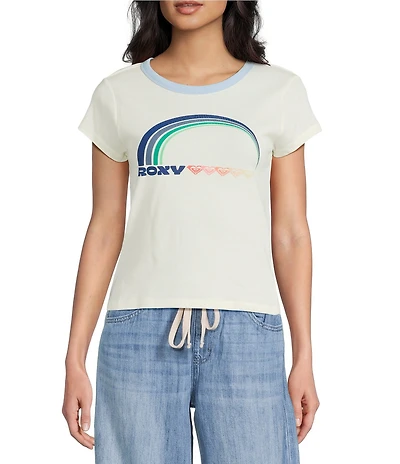 Roxy Rainbow 90s Crew Neck Short Sleeve Baby Tee