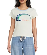 Roxy Rainbow 90s Crew Neck Short Sleeve Baby Tee