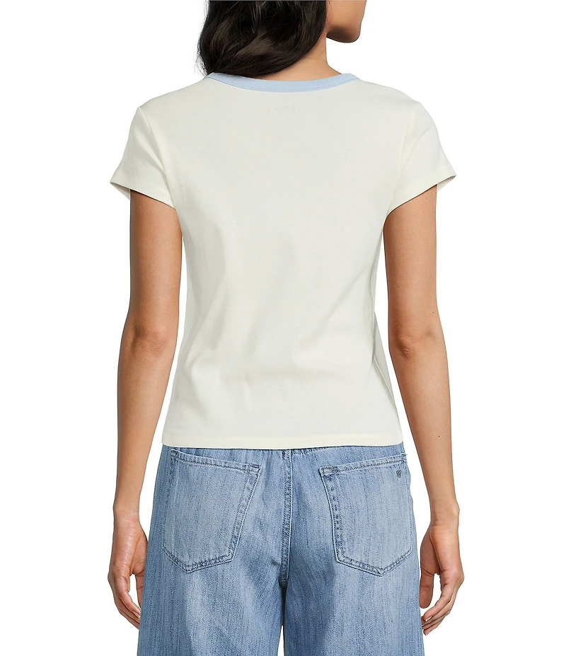 Roxy Rainbow 90s Crew Neck Short Sleeve Baby Tee