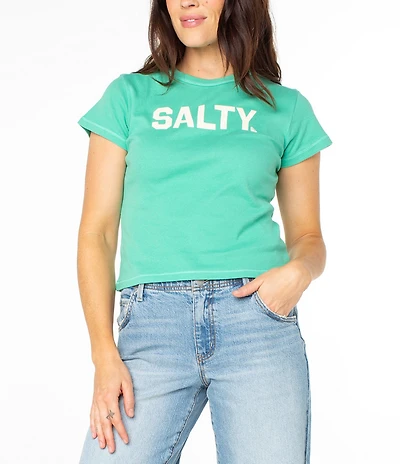 Roxy Salty College 90's Short Sleeve Rib Knit Baby T-Shirt