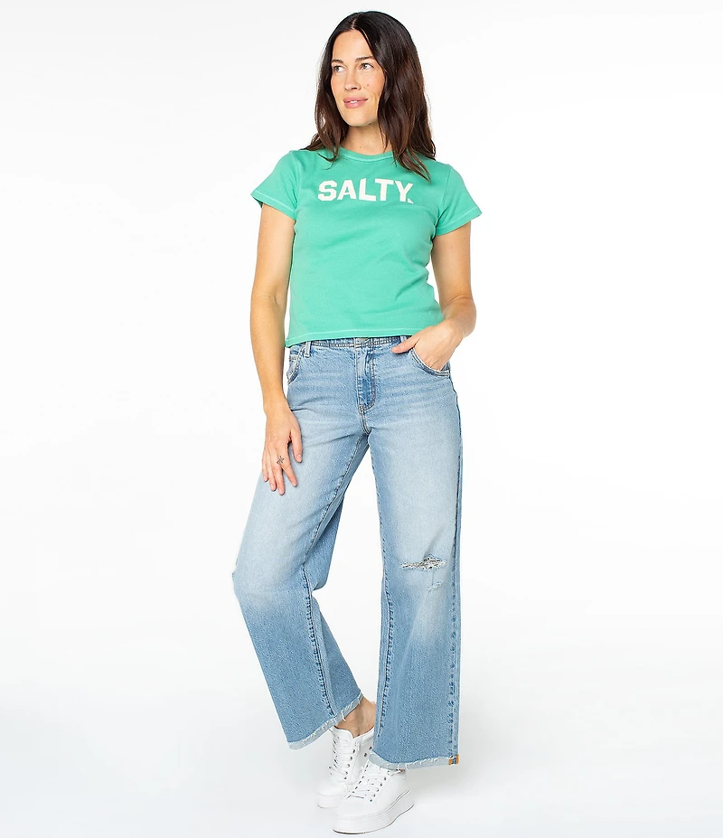 Roxy Salty College 90's Short Sleeve Rib Knit Baby T-Shirt