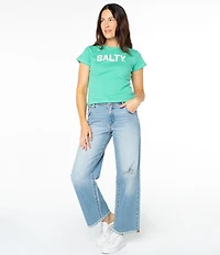 Roxy Salty College 90's Short Sleeve Rib Knit Baby T-Shirt