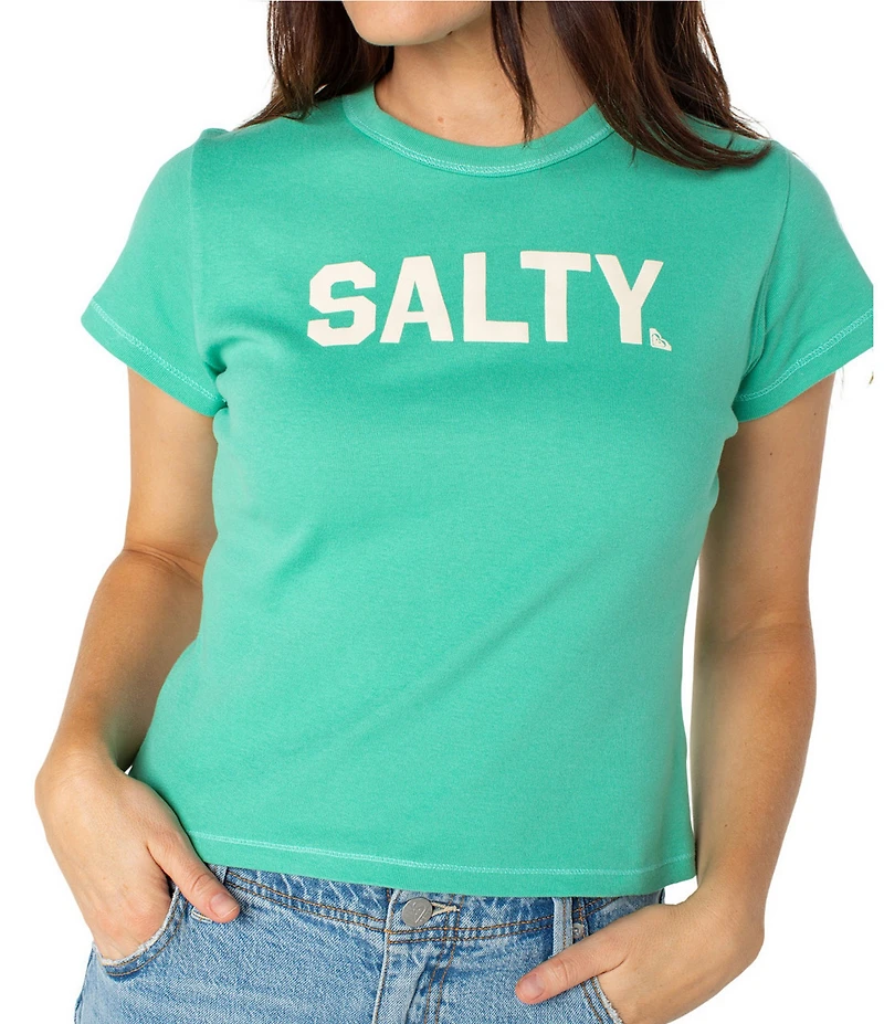Roxy Salty College 90's Short Sleeve Rib Knit Baby T-Shirt