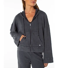 Roxy Salty Daydreams Long Sleeve Hooded Fleece Jacket