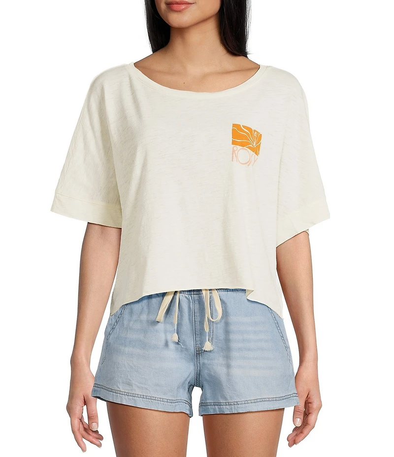 Roxy Sea Glass Short Sleeve Cropped T-Shirt
