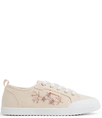 Roxy Shorebreak Floral Embroidery Canvas Lace Up Sneakers