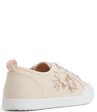 Roxy Shorebreak Floral Embroidery Canvas Lace Up Sneakers
