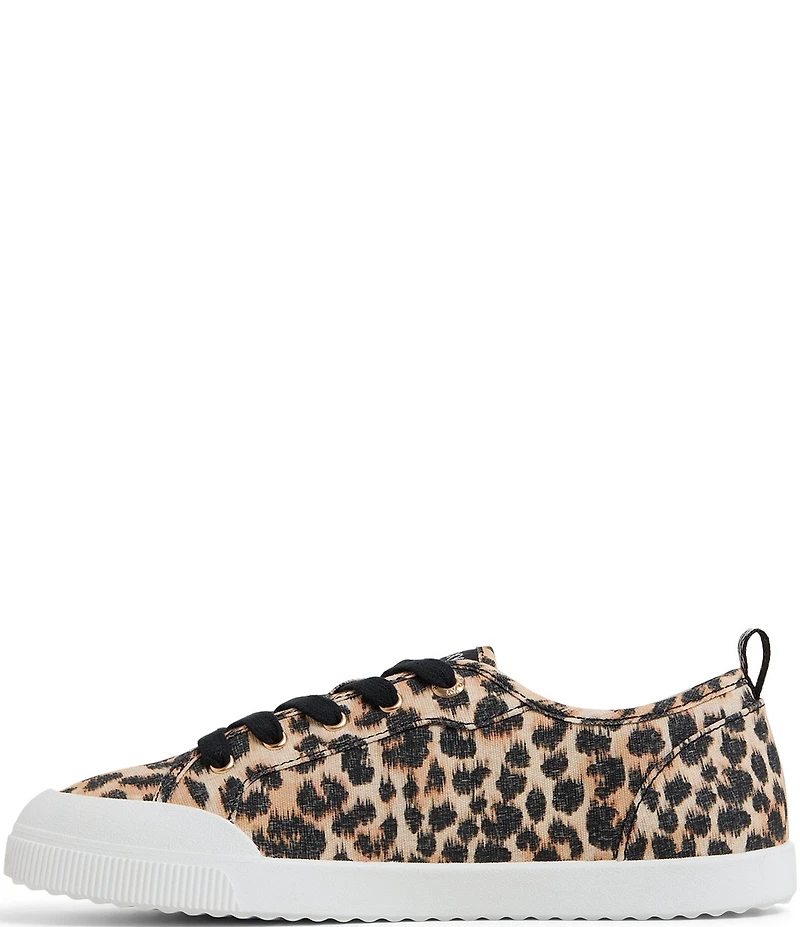 Roxy Shorebreak Leopard Print Fabric Lace Up Sneakers