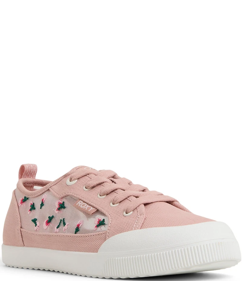 Roxy Shorebreak Rose Mesh Canvas Lace Up Sneakers