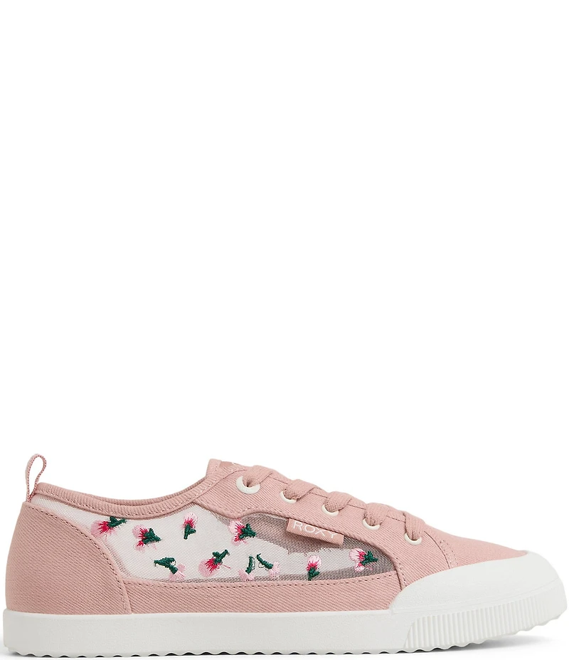 Roxy Shorebreak Rose Mesh Canvas Lace Up Sneakers
