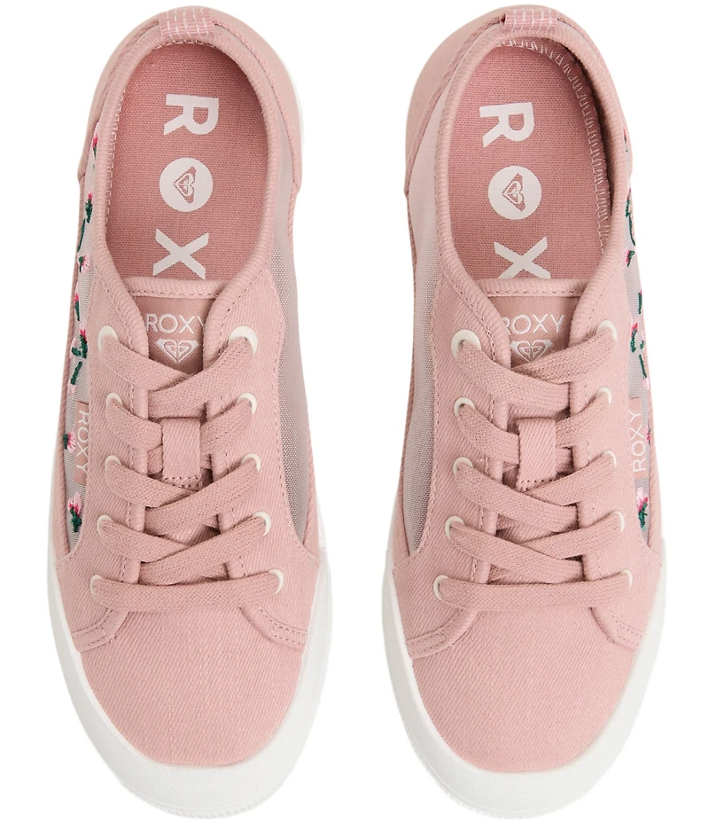 Roxy Shorebreak Rose Mesh Canvas Lace Up Sneakers