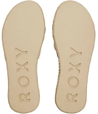 Roxy Shoresoft LX Macrame Puka Shell Espadrille Slide Sandals