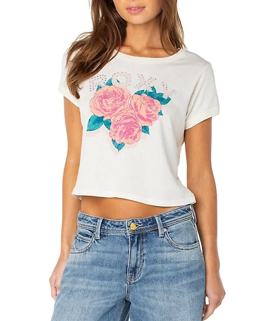 Roxy Short Sleeve Rose Heart T-Shirt