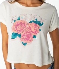 Roxy Short Sleeve Rose Heart T-Shirt