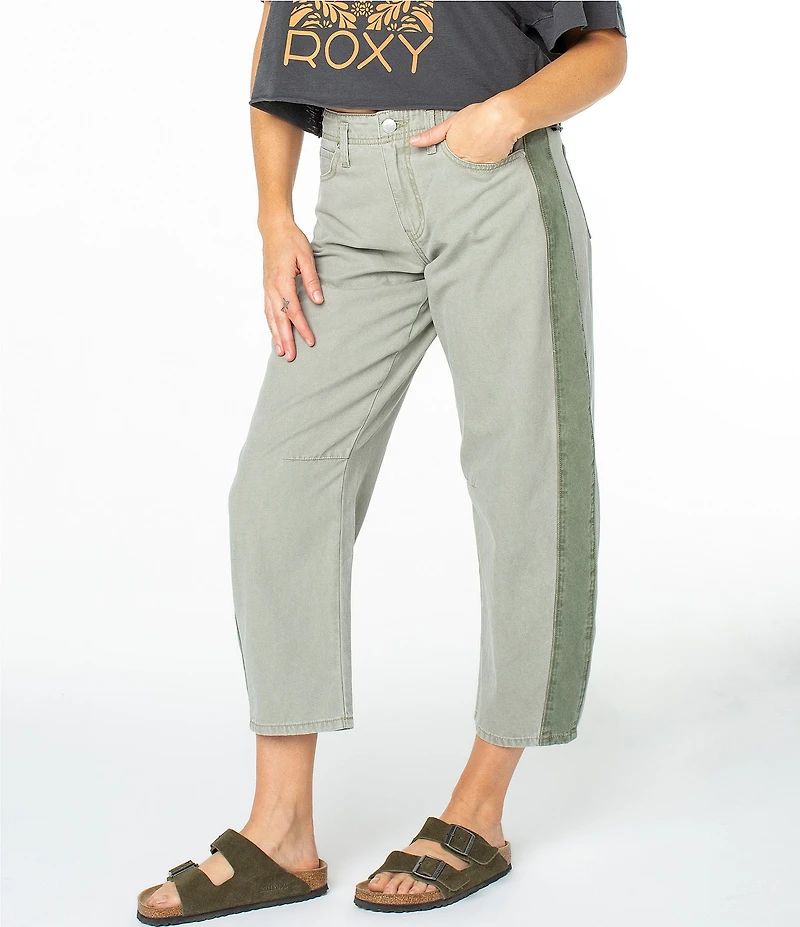 Roxy Side Panel Barrel Jeans