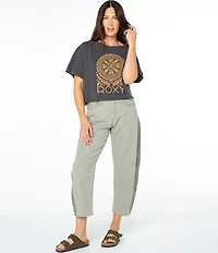 Roxy Side Panel Barrel Jeans